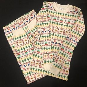 Hanna Andersson Warner Bros Elf Long John pajama set size 12